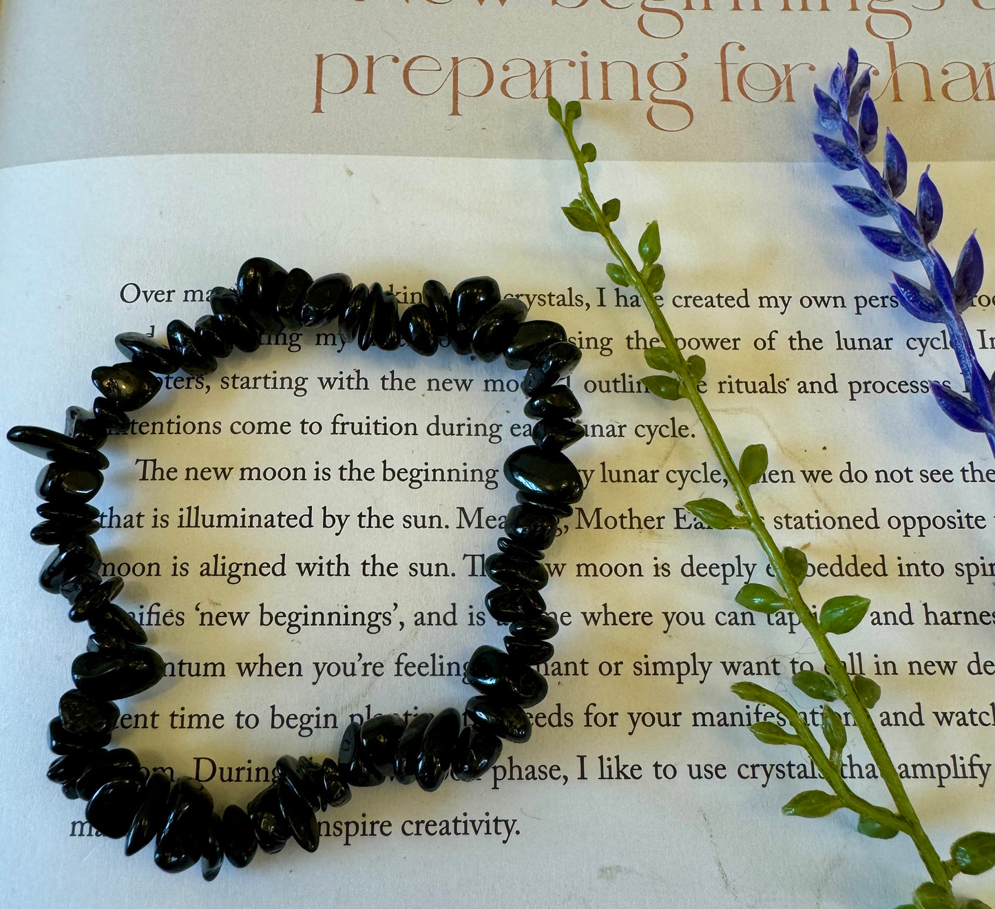 Black Tourmaline Chip Bracelet