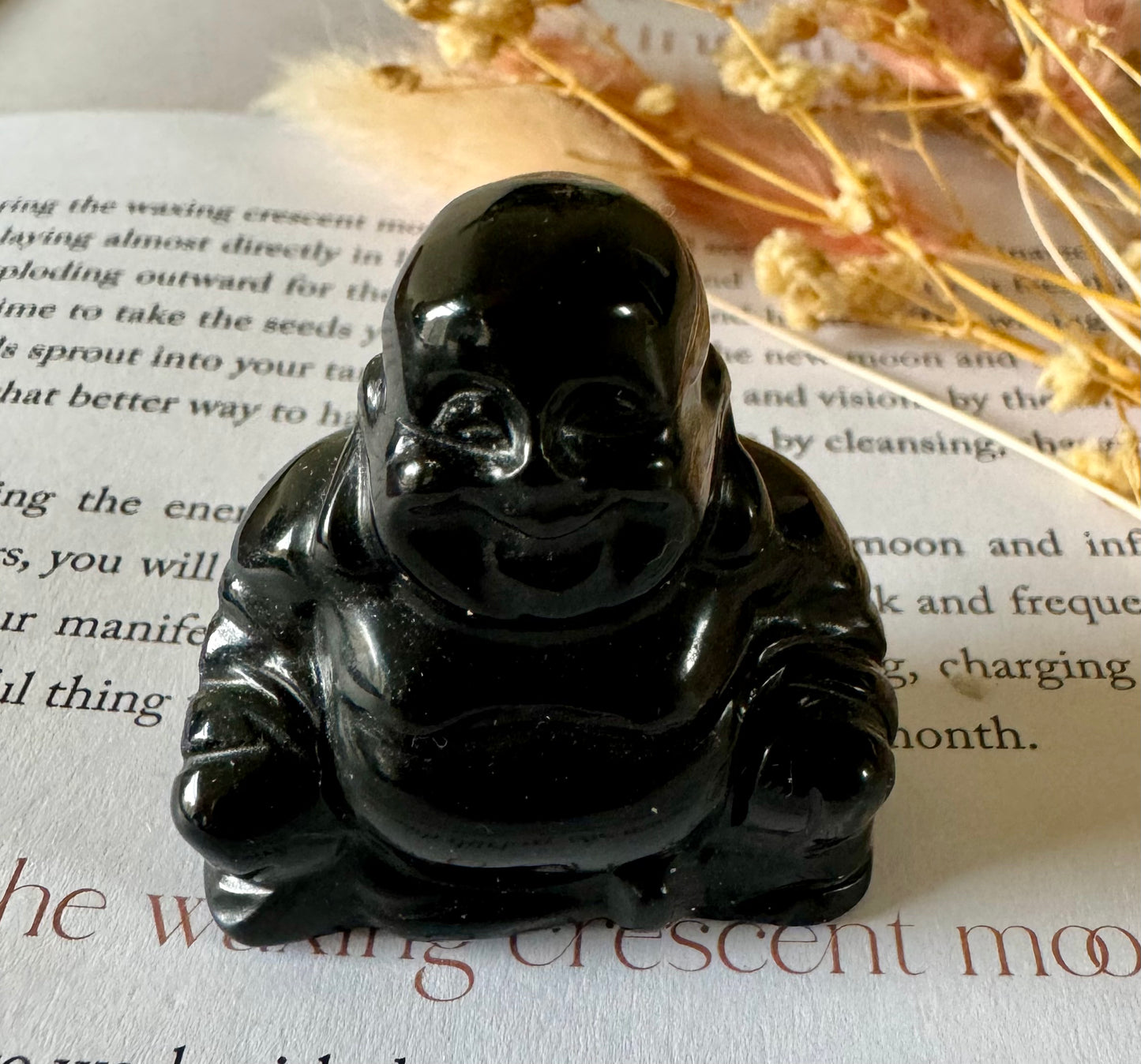 Black Obsidian Buddha