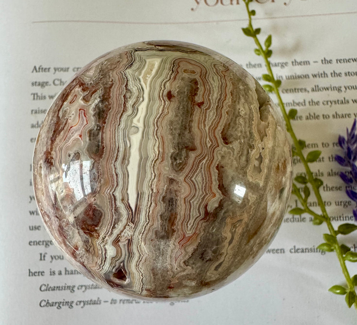 Crazy Lace Agate Druzy Sphere