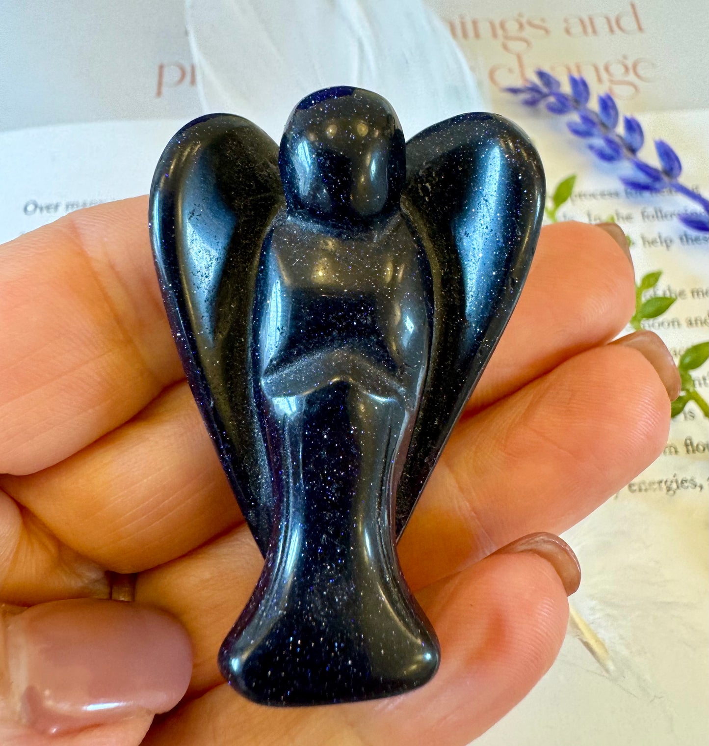 Blue Goldstone Angel