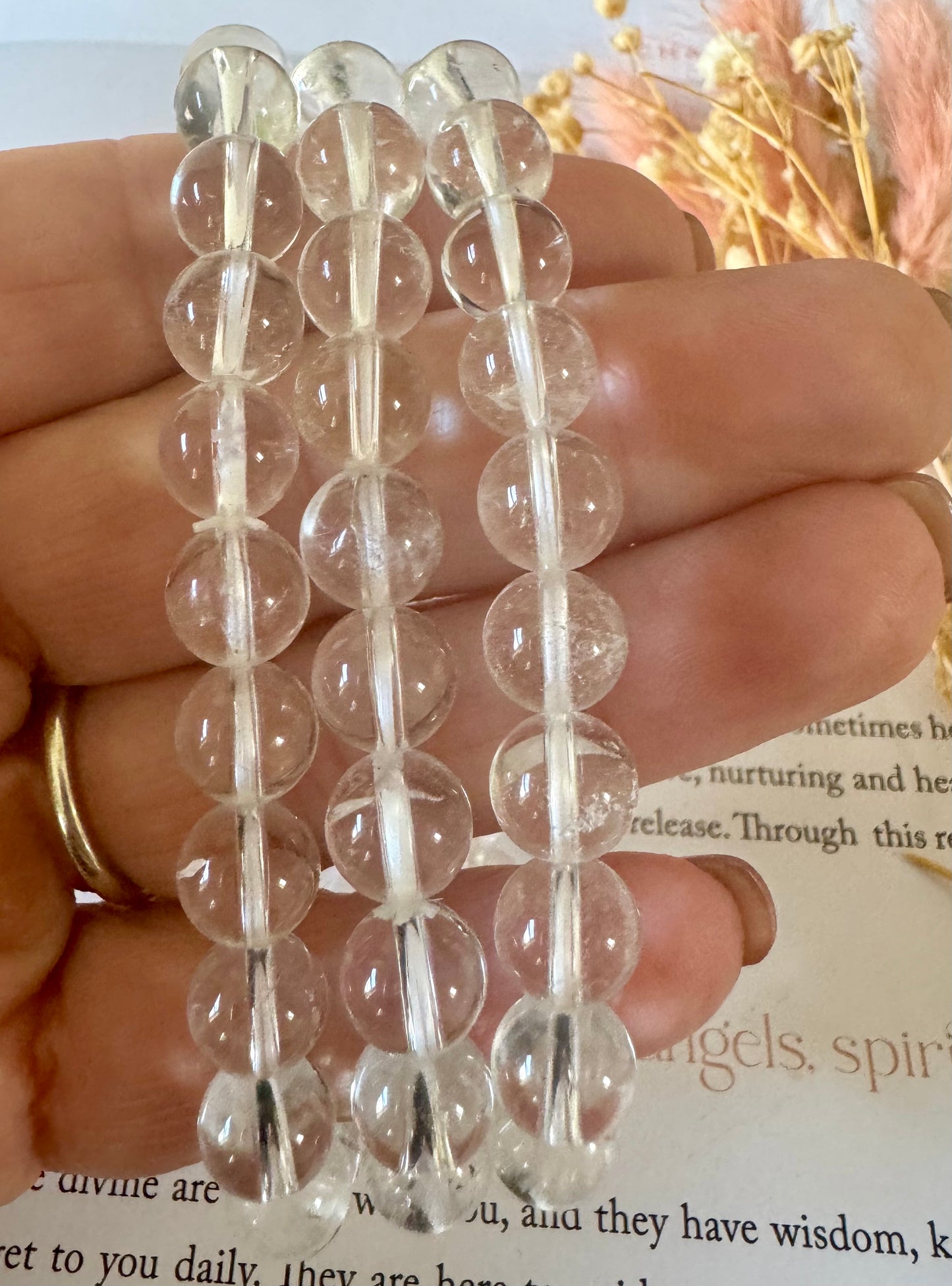 Clear Quartz Beaded Bracelet