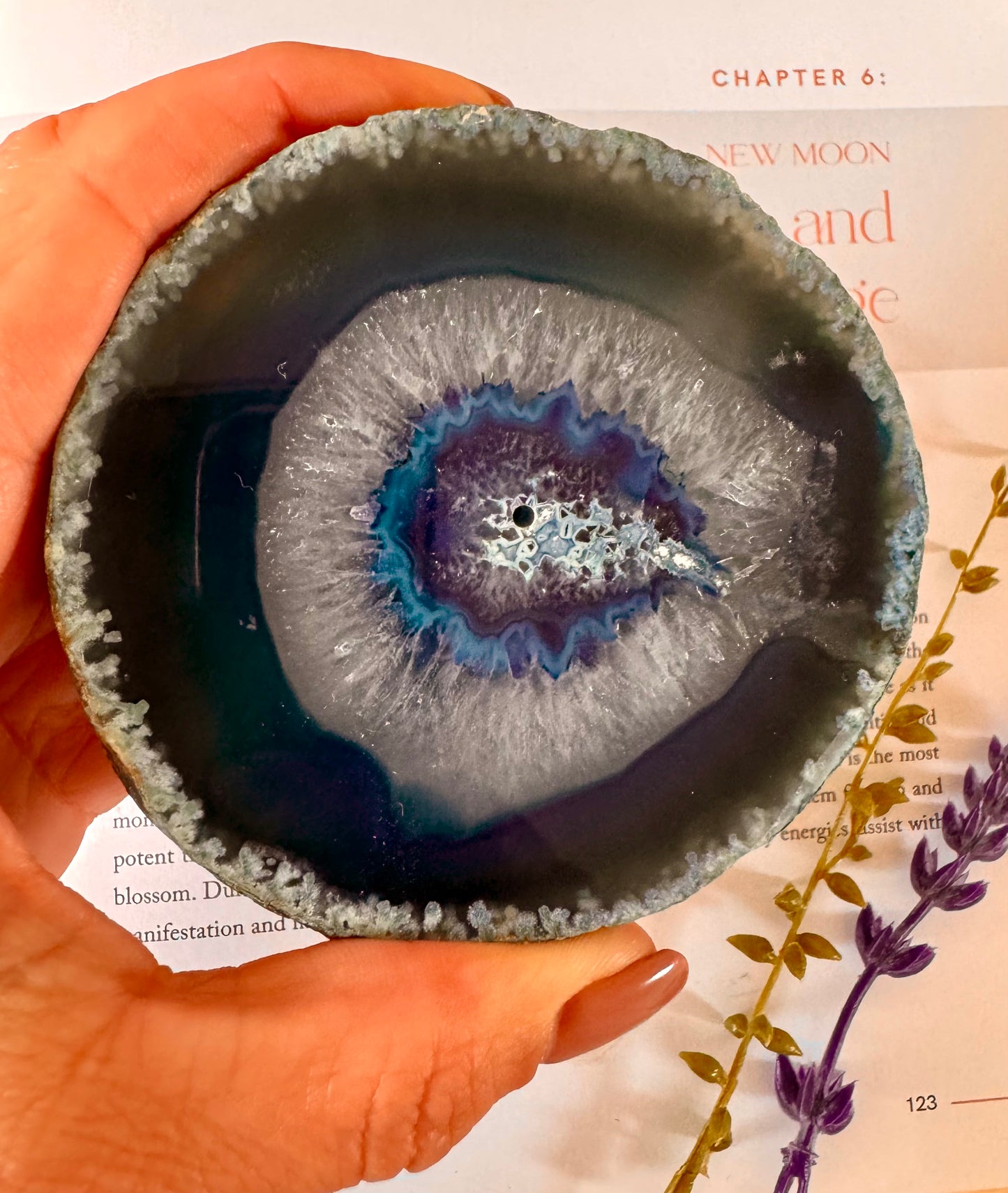 Blue Agate Incense Holder