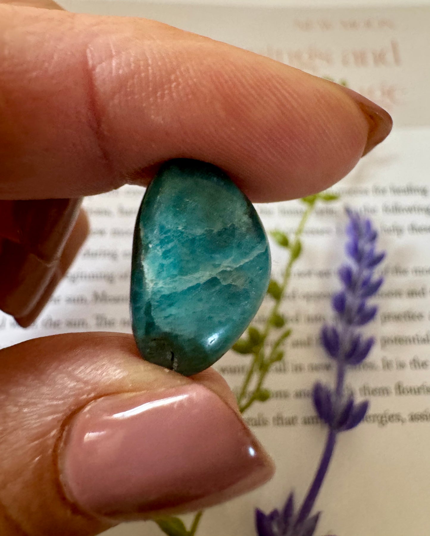 Blue Apatite Tumblestone