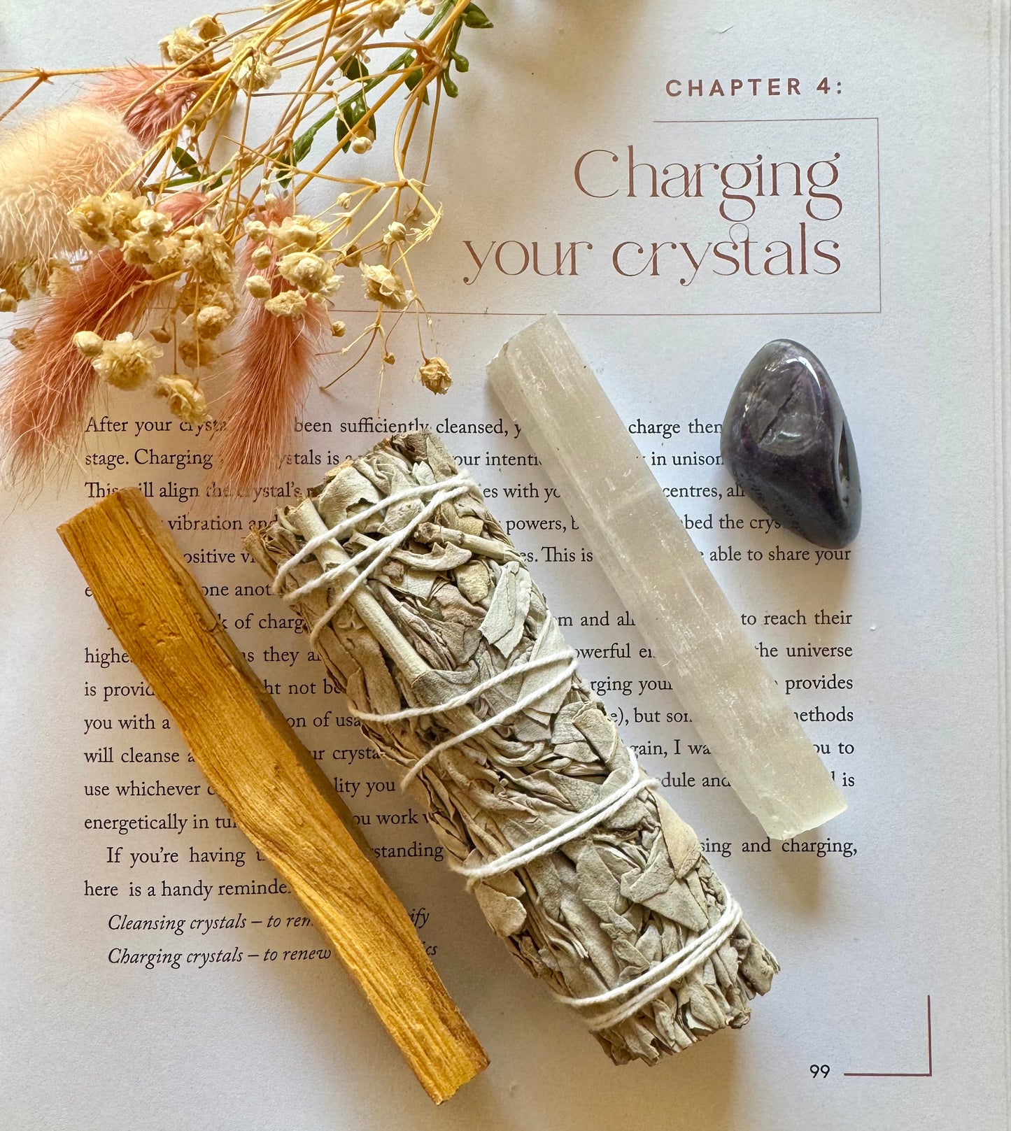 Energy Cleansing Smudge Kit With Amethyst