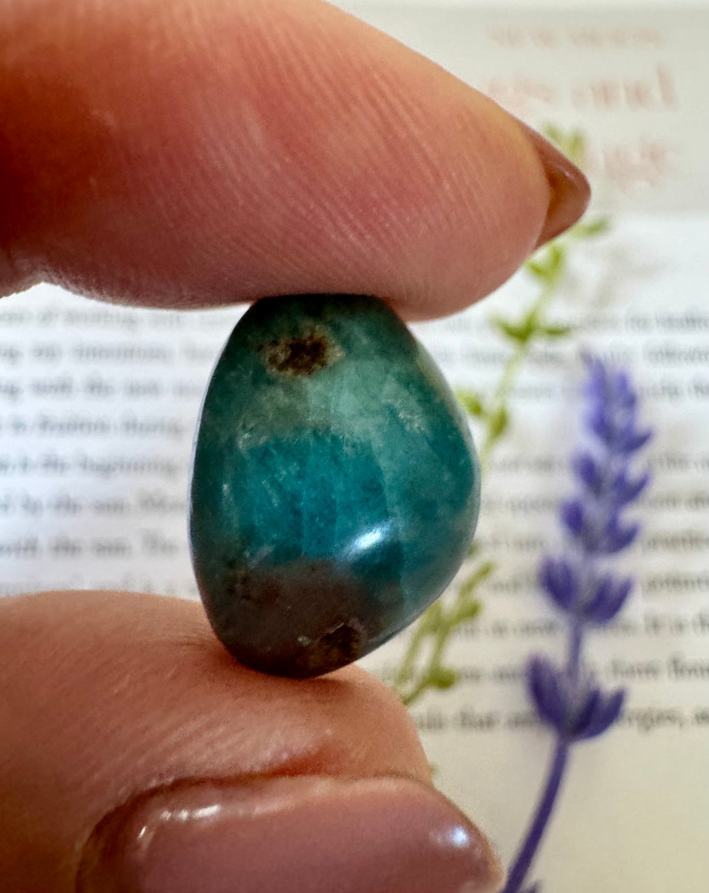 Blue Apatite Tumblestone