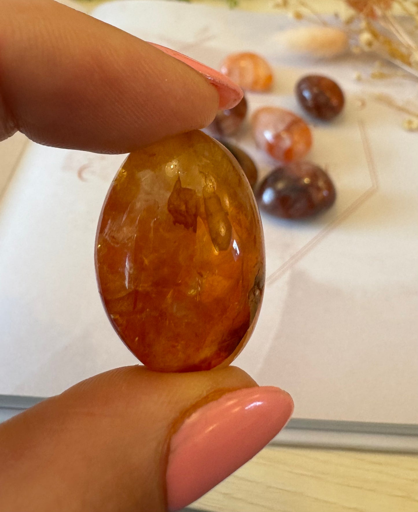 Fire Quartz Tumblestone