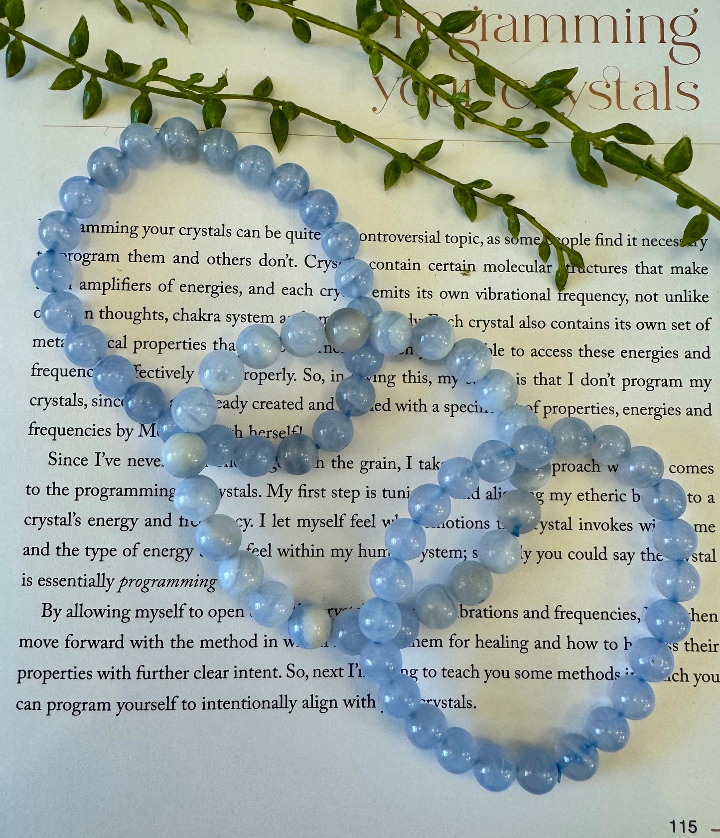 Blue Lace Agate Beaded Bracelet