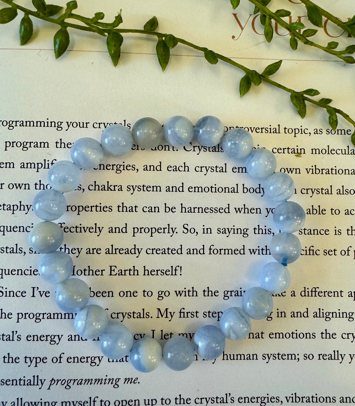 Blue Lace Agate Beaded Bracelet