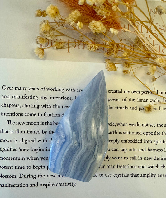 Blue Lace Agate Flame