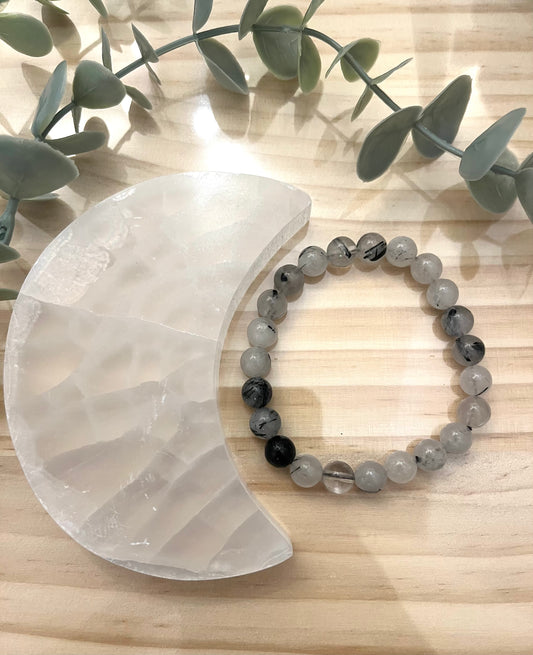 Tourmaline Quartz Bead Bracelet