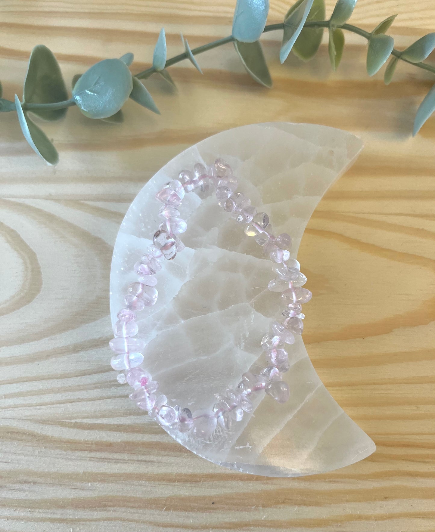 Rose Quartz Chip Bracelet