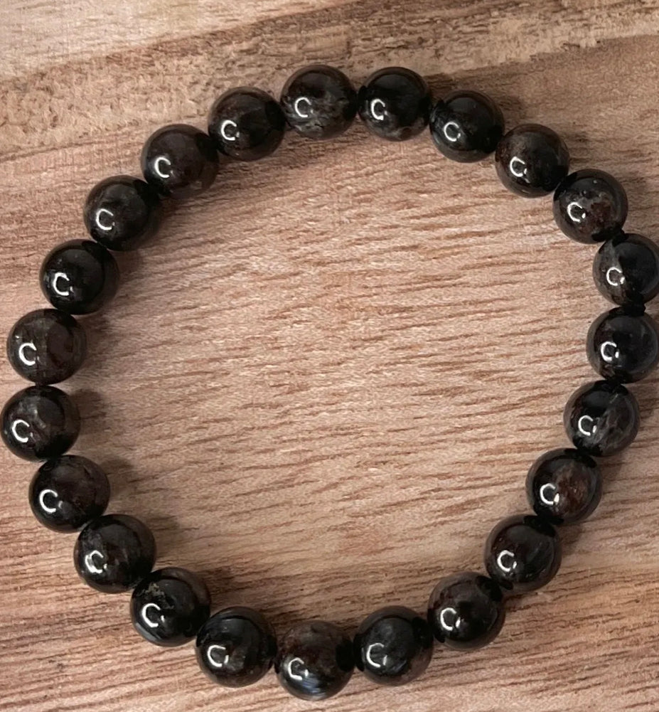 Garnet Bead Bracelet