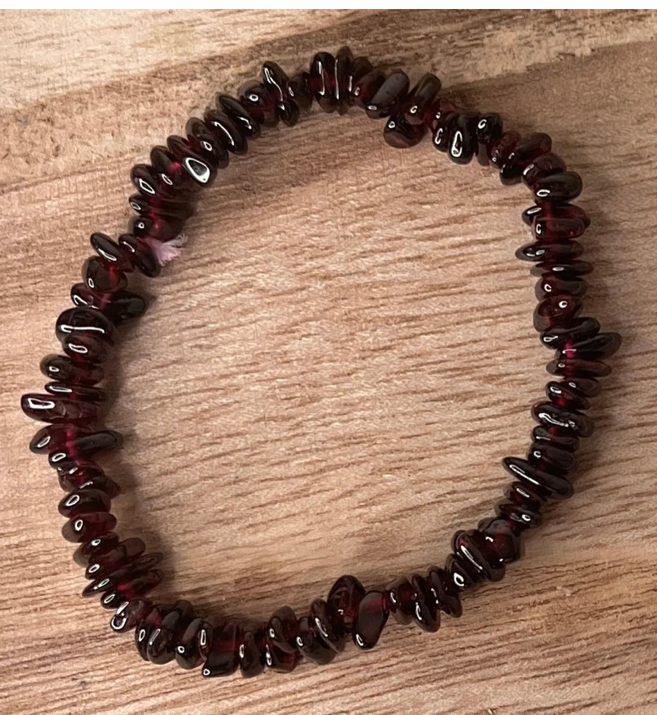 Garnet Chip Bracelet