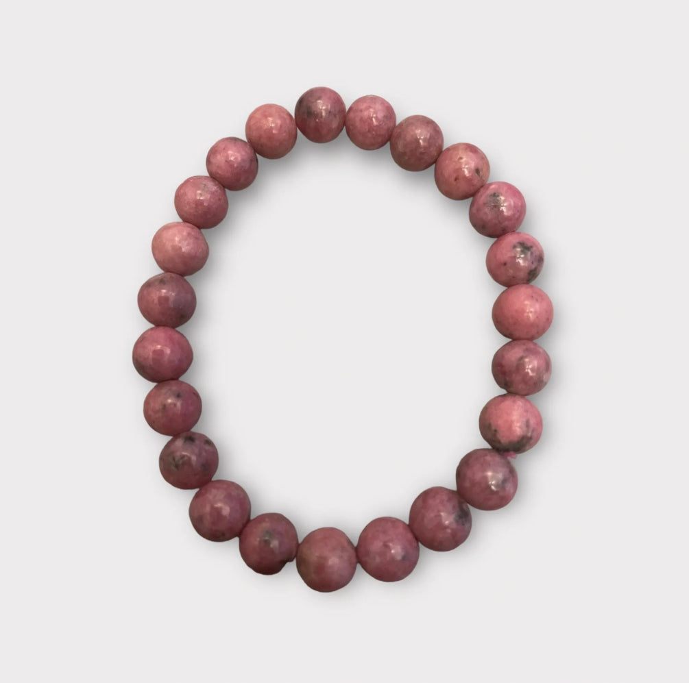 Rhodonite Bead Bracelet