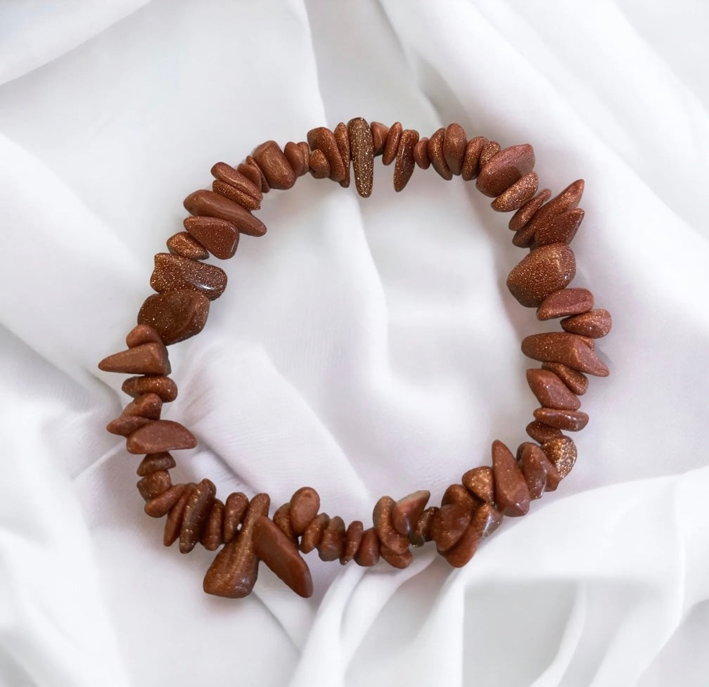 Goldstone Chip Bracelet