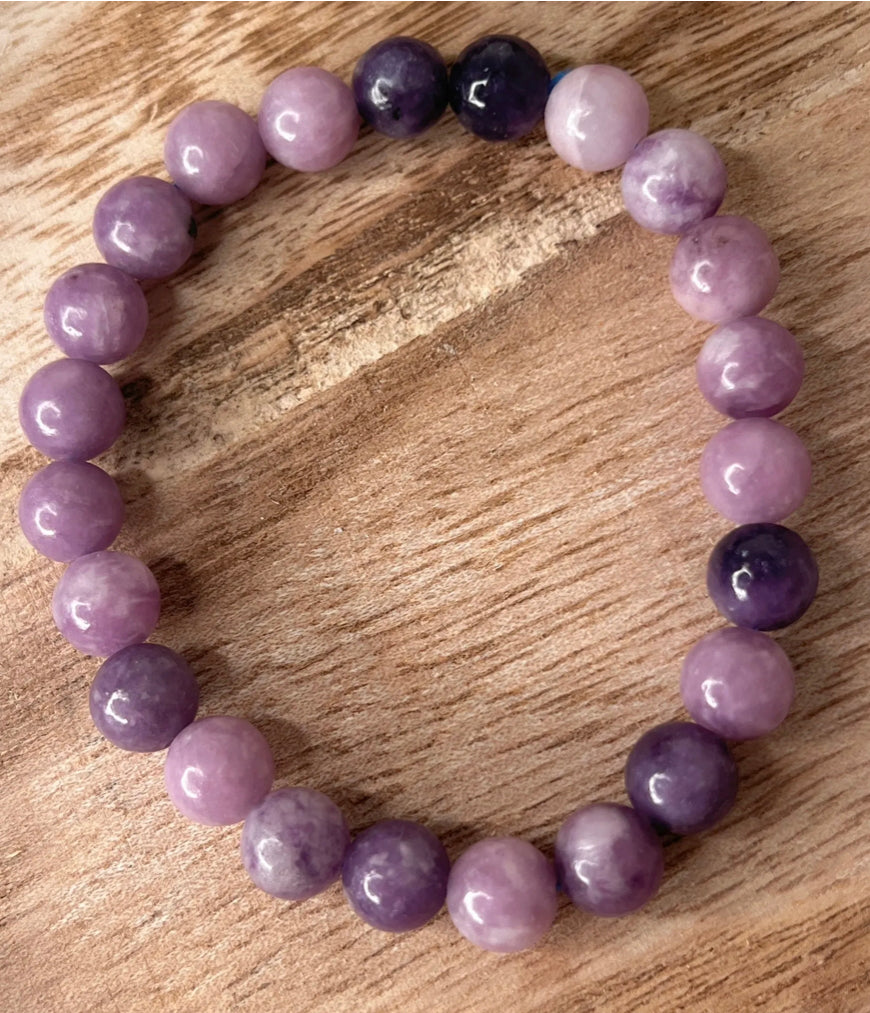 Lepidolite Bead Bracelet