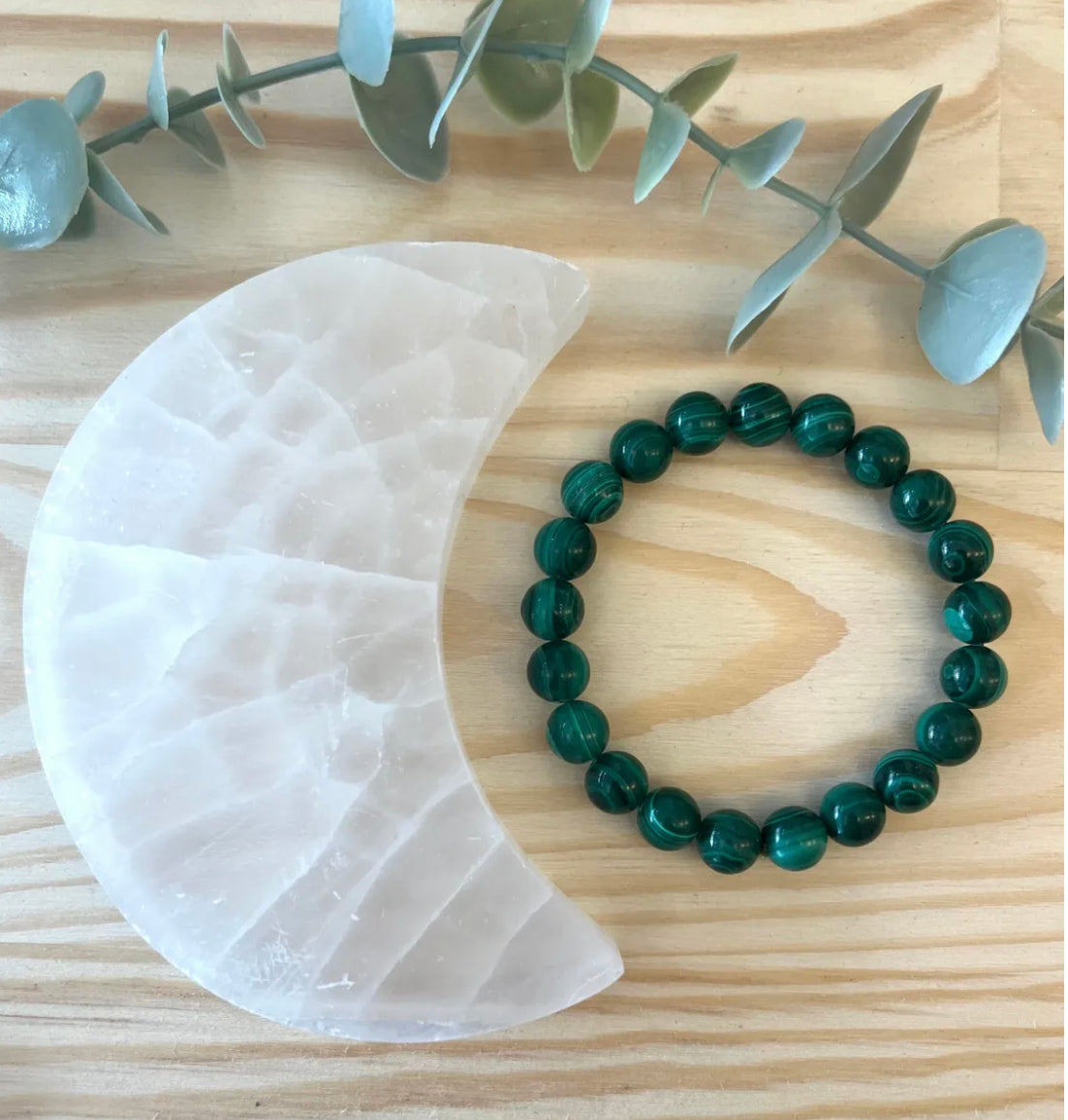 Malachite Bead Bracelet