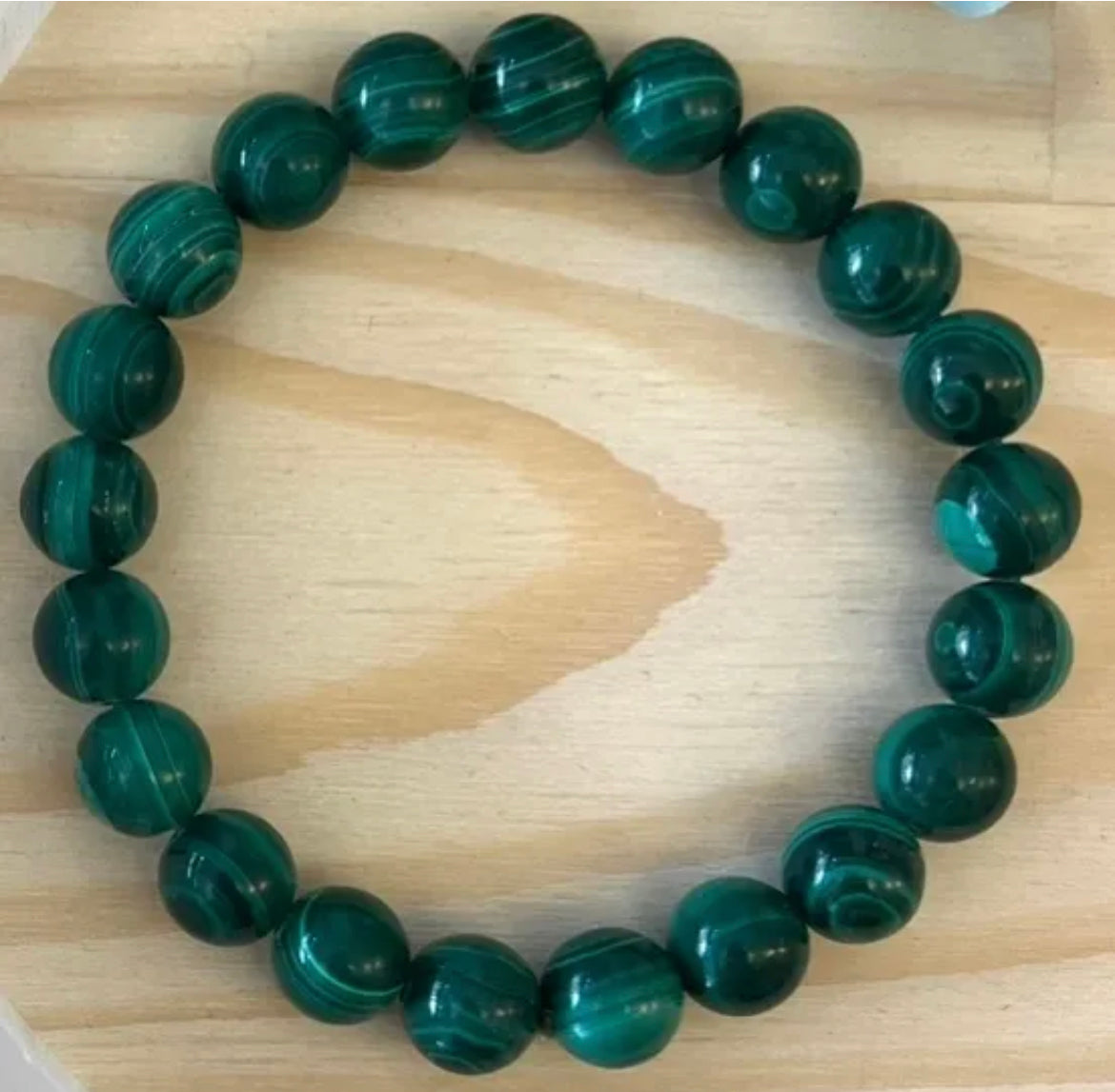 Malachite Bead Bracelet