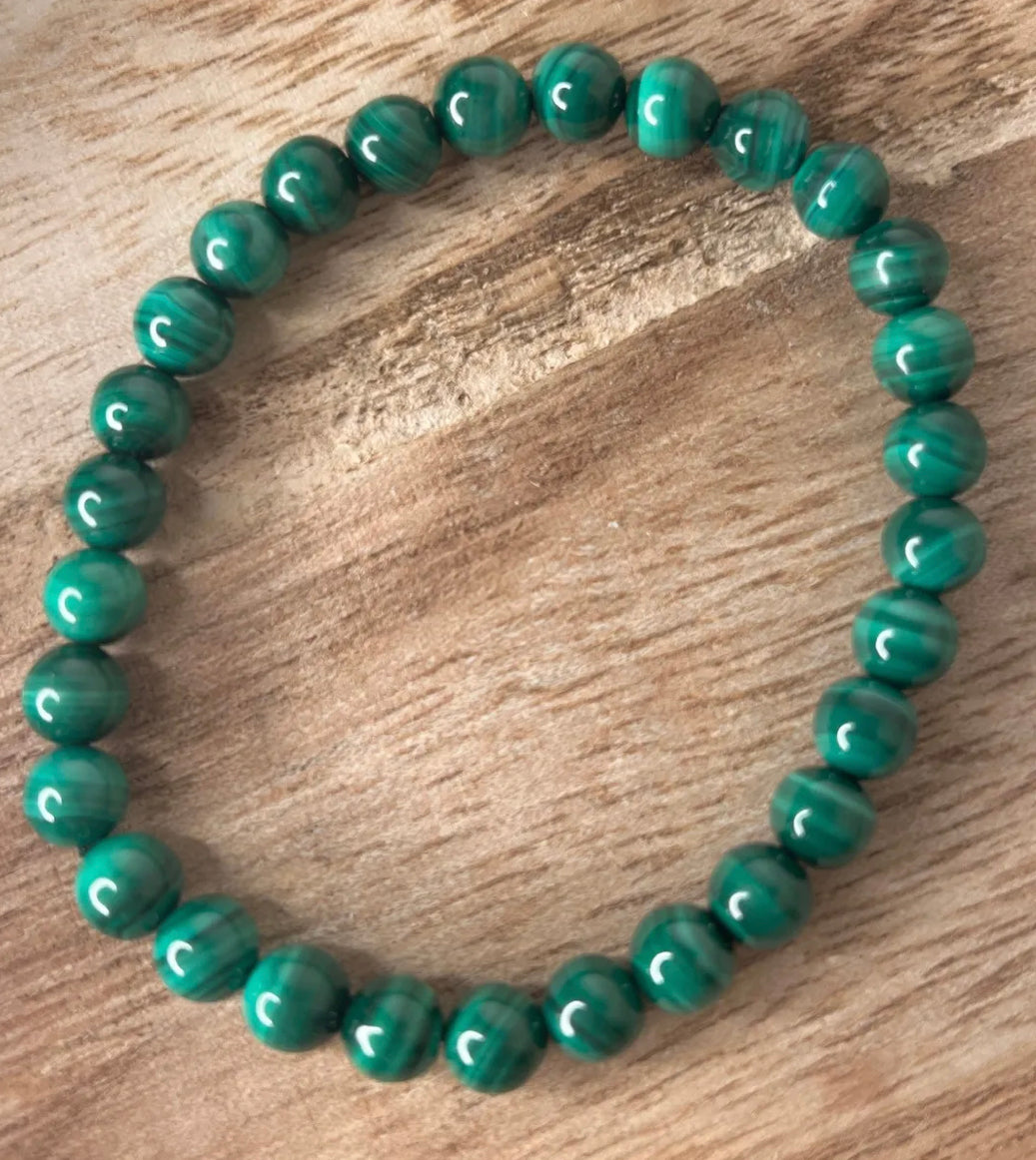 Malachite Bead Bracelet