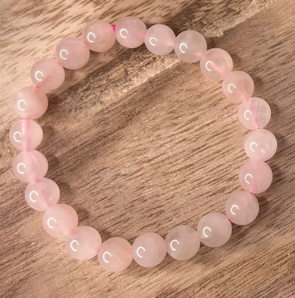 Rose Quartz Bead Bracelet