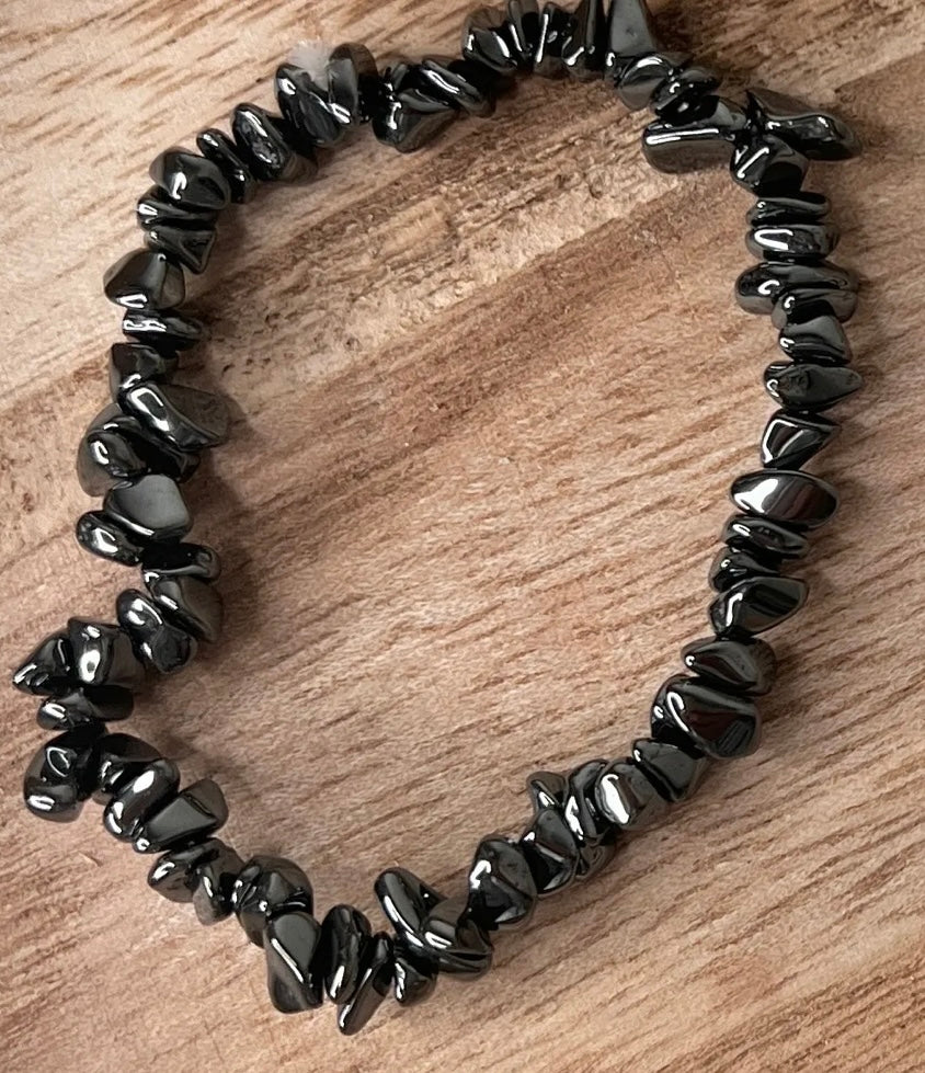 Hematite Chip Bracelet