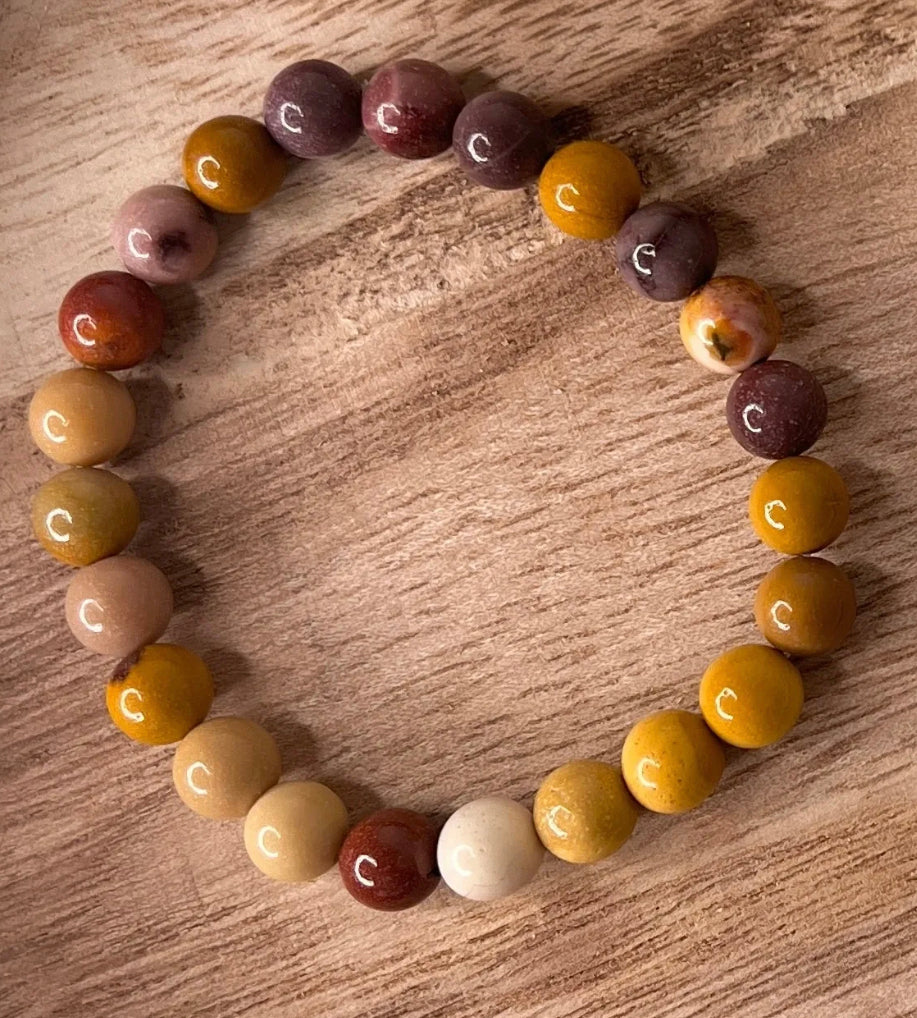 Mookaite Jasper Bead Bracelet