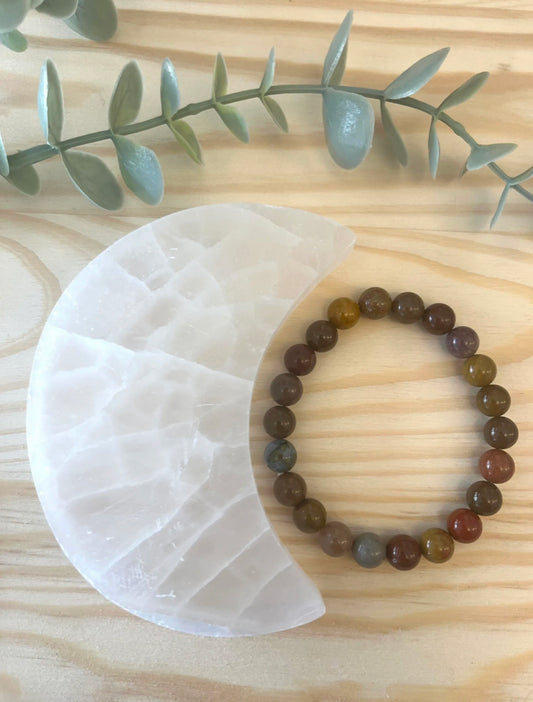 Ocean Jasper Bead Bracelet