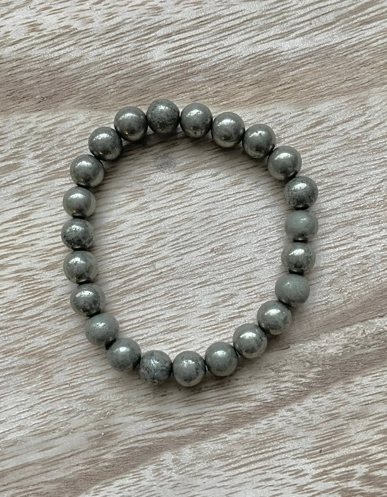 Pyrite Bead Bracelet