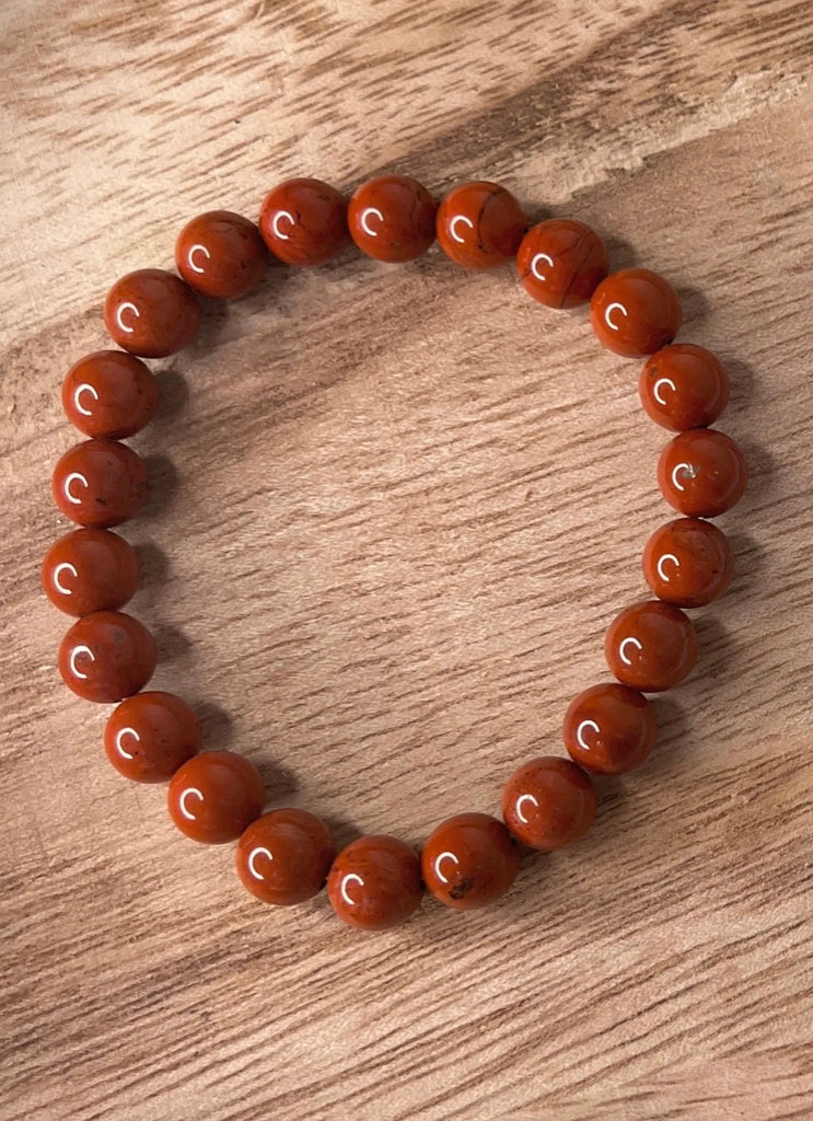 Red Jasper Bead Bracelet