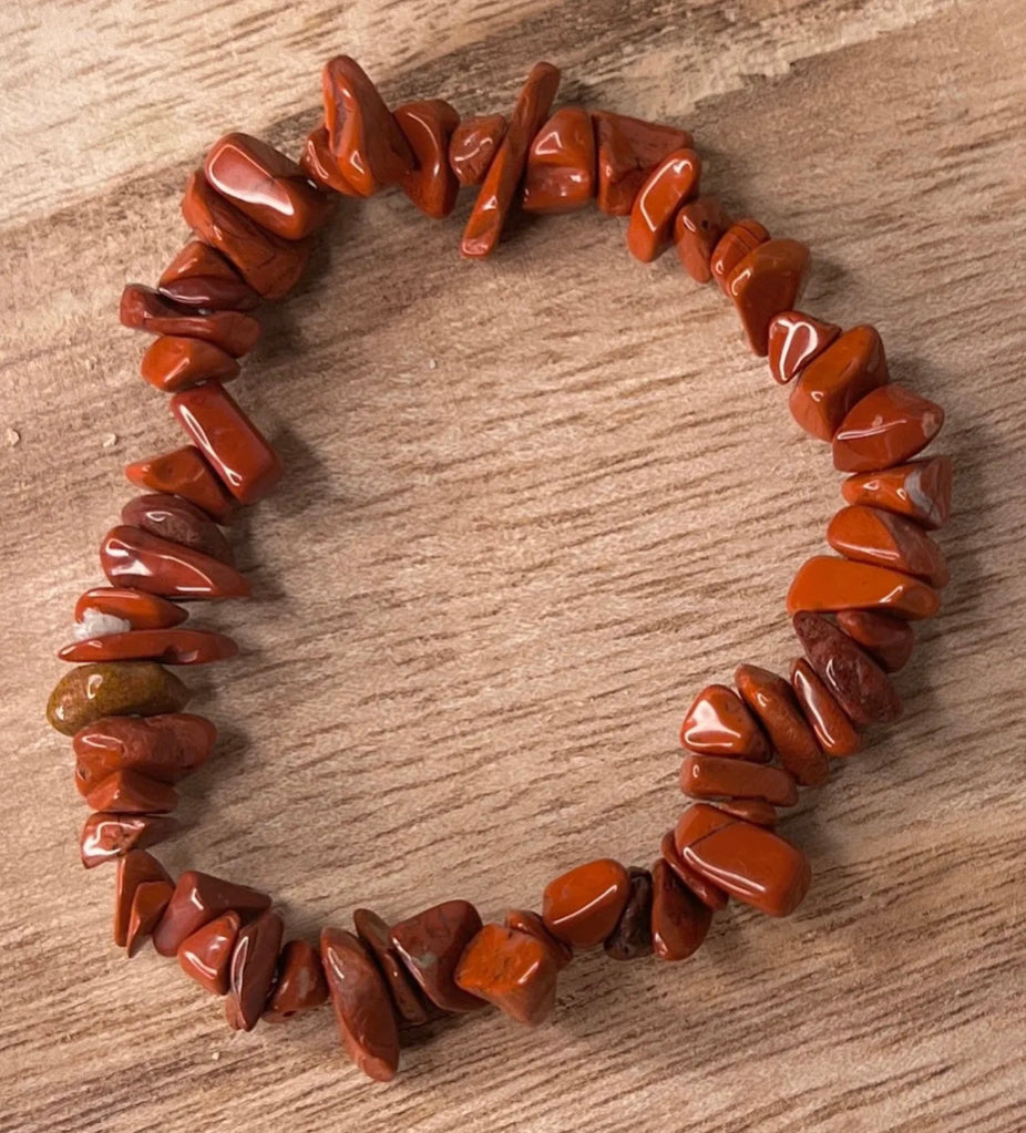 Red Jasper Chip Bracelet