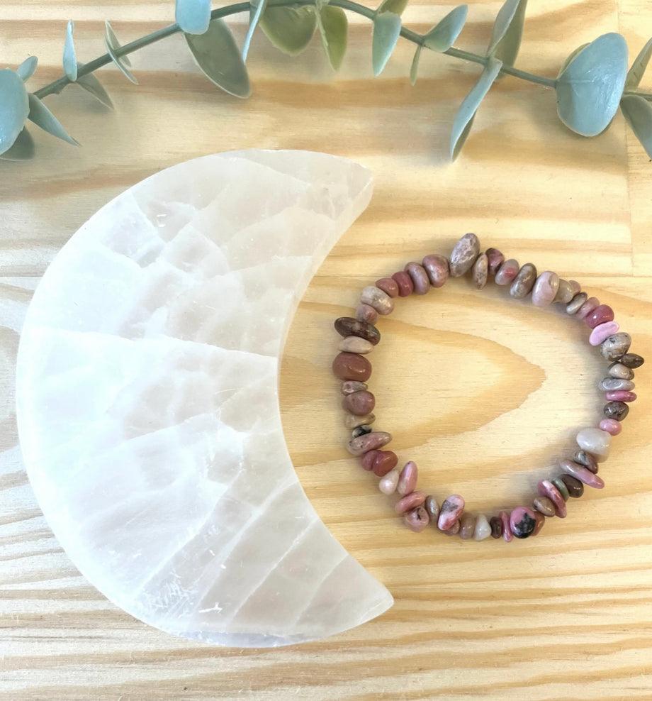 Rhodonite Chip Bracelet