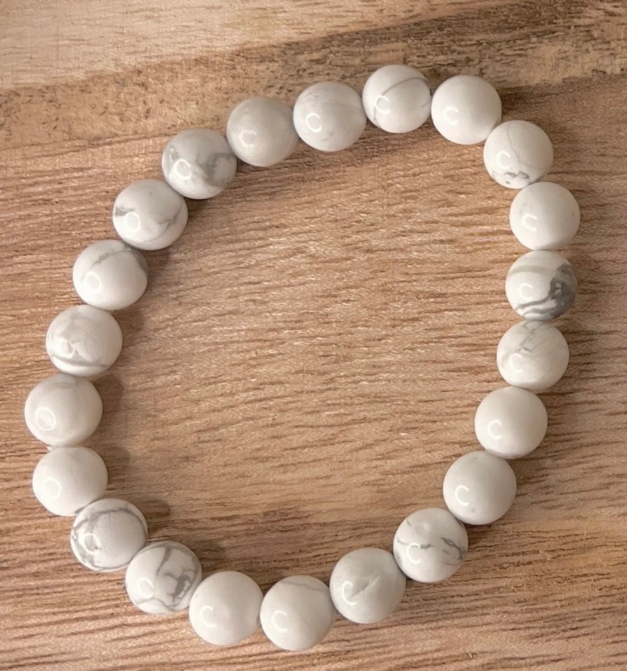 Howlite Bead Bracelet