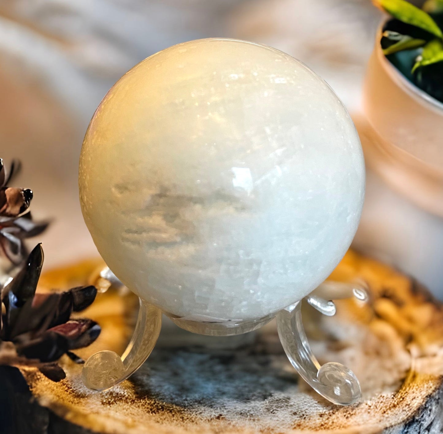 Blue Aragonite Sphere